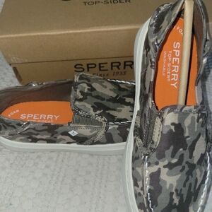 New in Box Sperry Camouflage Slip-On Shoes little Kids Size 13